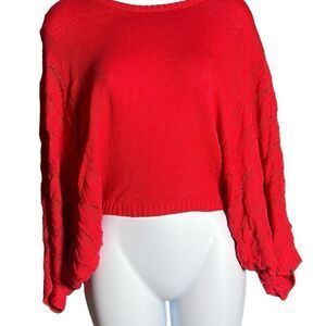 Tulle Batwing cropped Top Size M